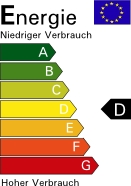 Lampenlabel , Energieeffizienzklasse - D - Niedriger Verbrauch