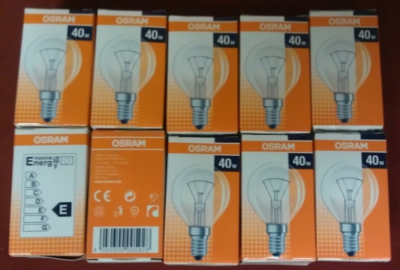 Glhlampe Osram 10 Stck  klar 40 Watt E14 Glhbirne Birne