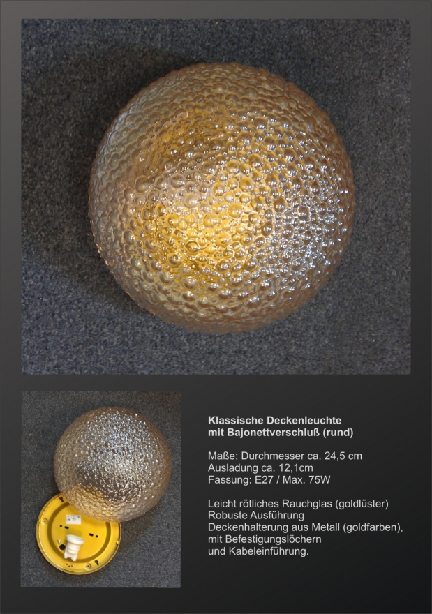 Deckenleuchte | leicht_roetliches Rauchglas - rund | 65260.00.002.02 | Angebotsgrafik