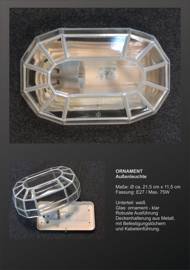Verkaufsvorlage Produktbild Ornament Auenleuchte 68142.00.001.01 Angebotsgrafik