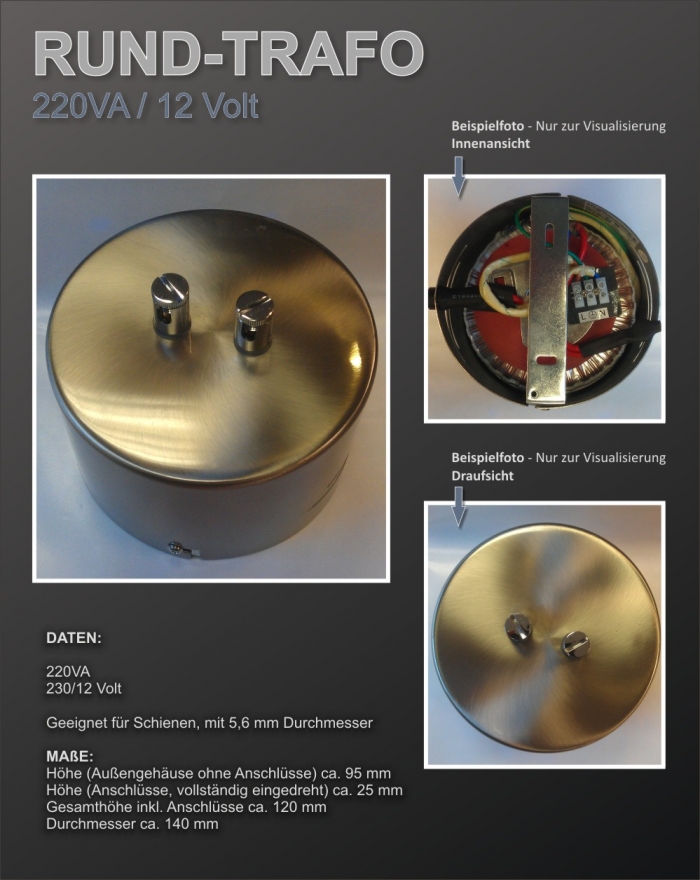 Rund-Trafo 220VA - 12 Volt