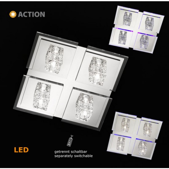 ACTION by WOFI | LENOX | Halogen + Deco LED blau | 920505010000