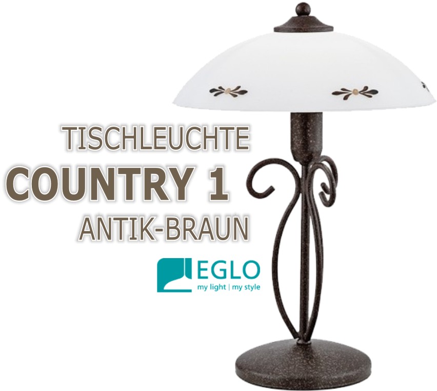 EGLO Tischleuchte | COUNTRY 1 | antik-braun | 90999