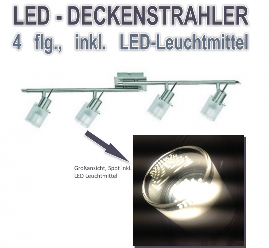 4er Deckenstrahler inkl. LED 11734-55